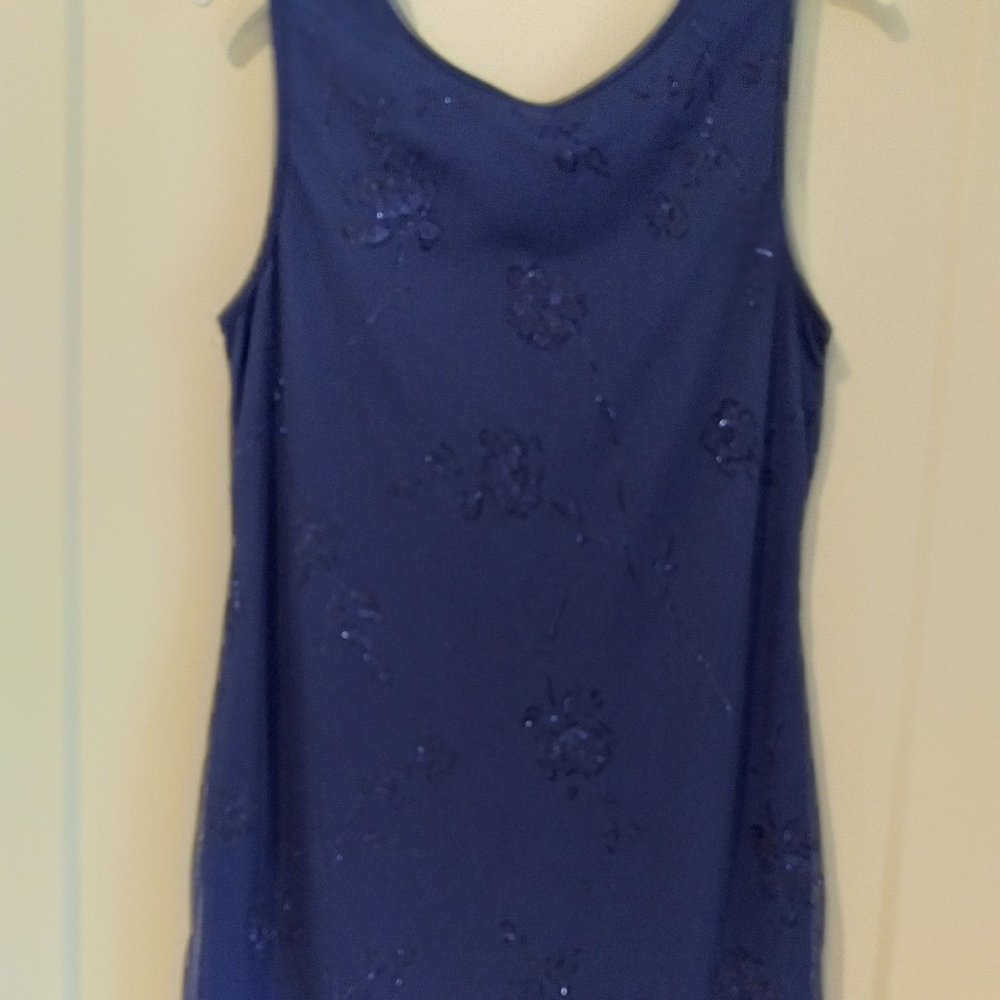 Classy Navy Blue Cocktail Dress